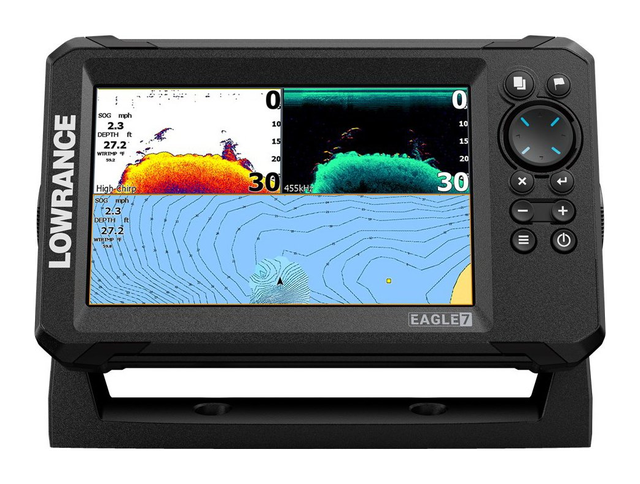 Эхолот Lowrance Eagle 7 с датчиком TripleShot HD на подставке