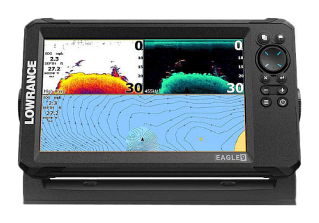 Экран эхолота Lowrance Eagle 9 50/200 HDI с разделением на несколько окон